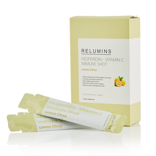 Relumins Immune Support Bioflavonoid and Vitamin C Shot- Great for Skin Repair, Anti-aging & Healthy Glowing Skin