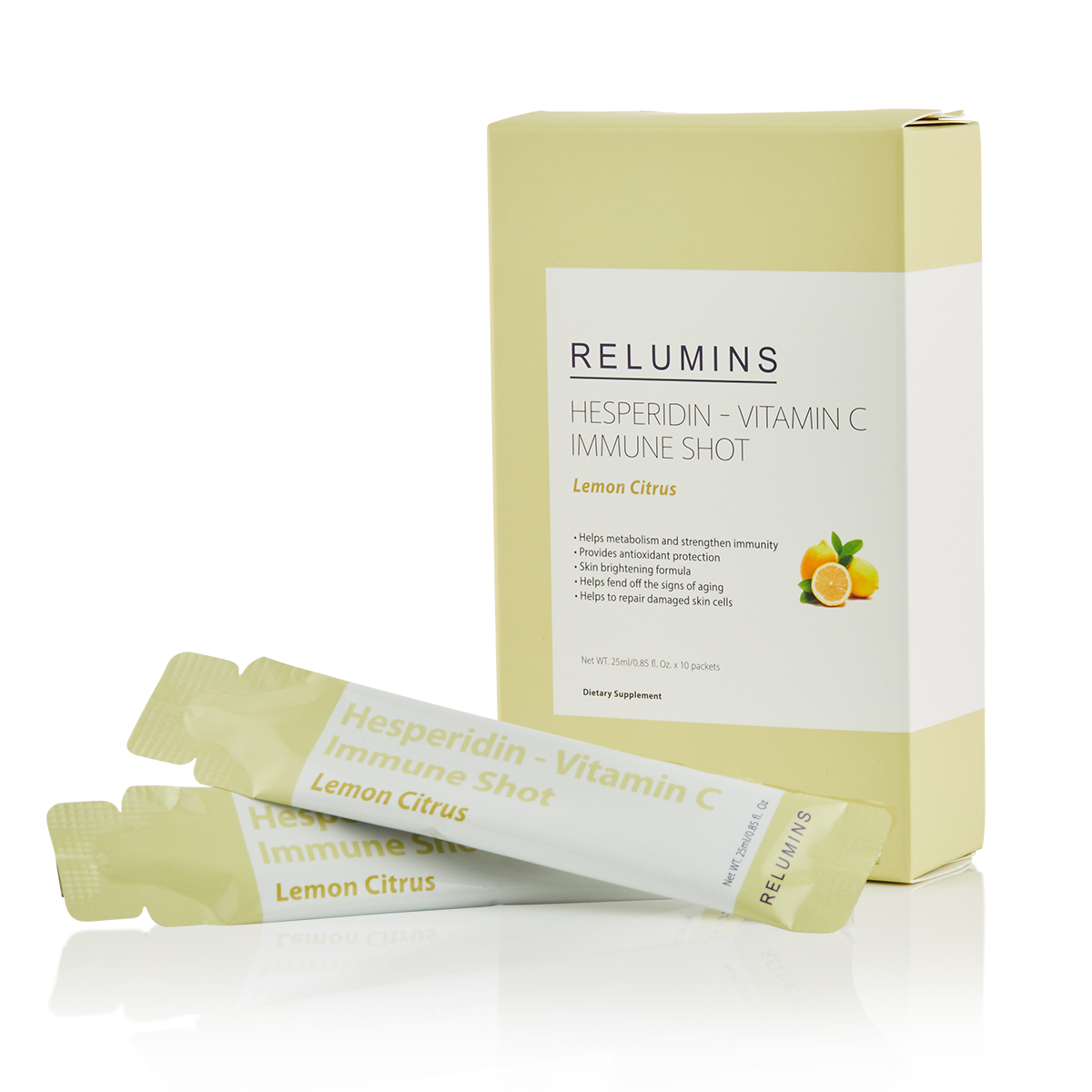 Relumins Immune Support Bioflavonoid and Vitamin C Shot- Great for Skin Repair, Anti-aging & Healthy Glowing Skin