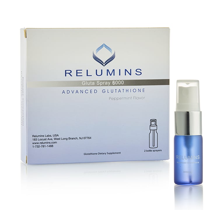 New! Relumins Oral Glutathione Spray Vials - New Advanced Formula 6000mg Plus Zinc - Professional Skin Whitening & Brightening and Immune Support!