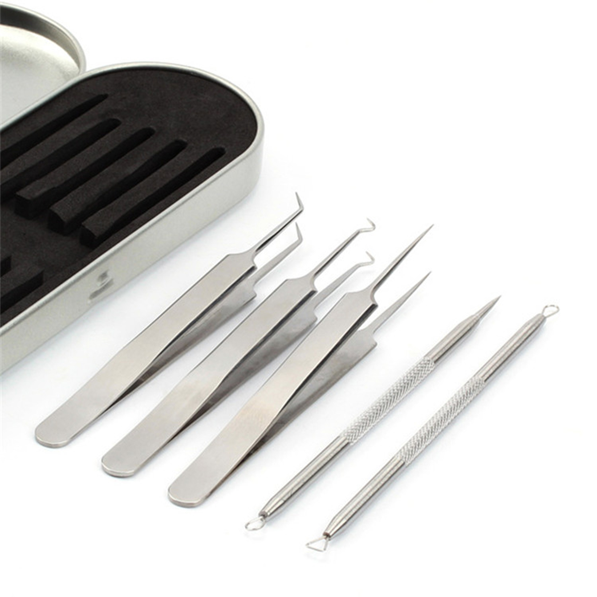 Relumins Pro Clear 5 piece Blemish, Pimple Comedone Extractor Tool Best Acne Removal Kit - Treatment for Blemish, Whitehead Popping, Zit Removing for Risk Free Nose Face Skin with Metal Case - Image 2