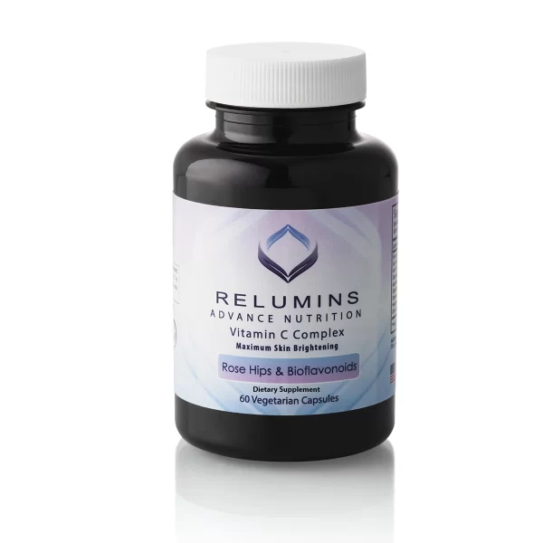 Relumins Advance Nutrition Vitamin C Complex MAX Skin Brightening with Rose Hips & Bioflavonoids - 60 Capsules (30 Day Supply)