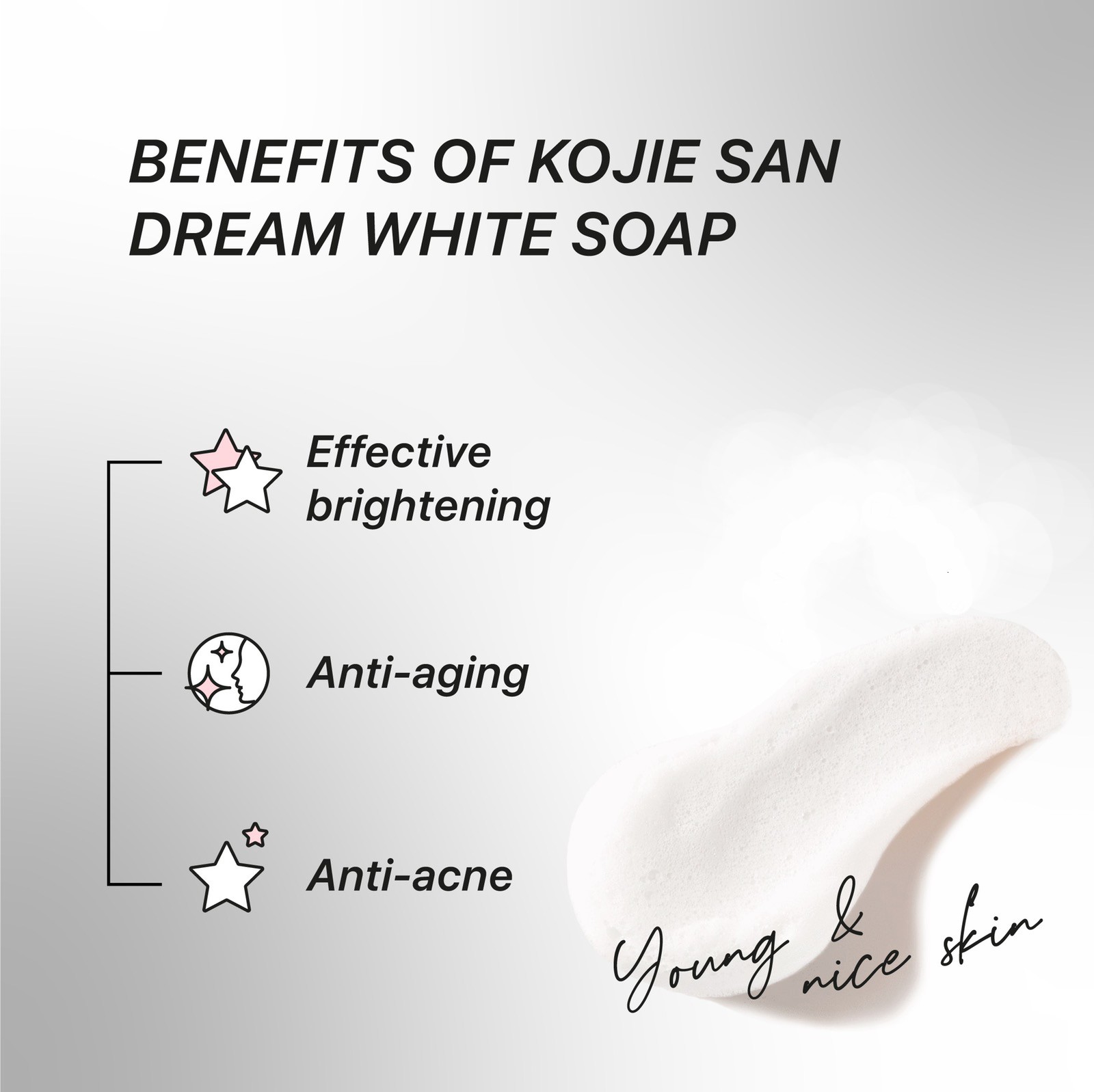 Kojie San Dream White Soap 2 Bars - 135g - Image 3